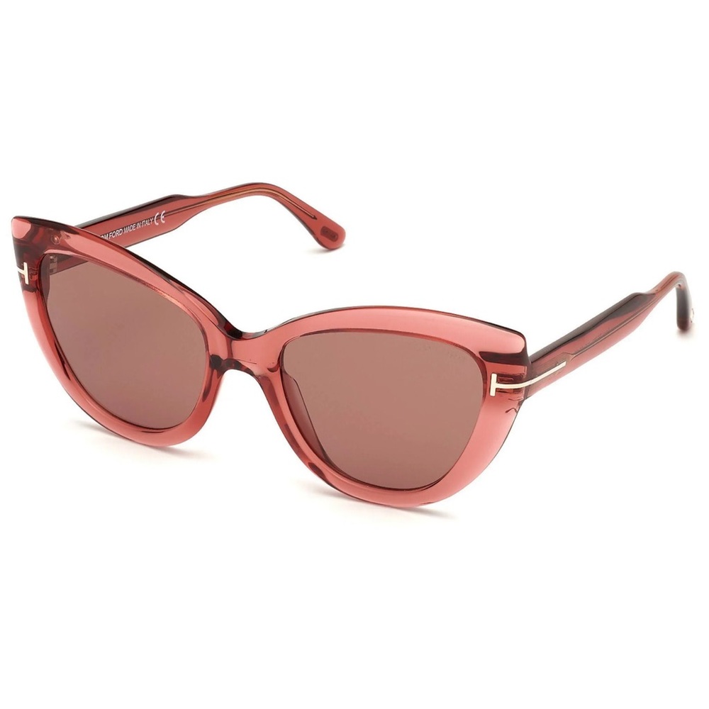 TOM FORD TRANSPARENT ROSE ANYA CAT EYE SUNGLASSES TF762 - Picture 3 of 9